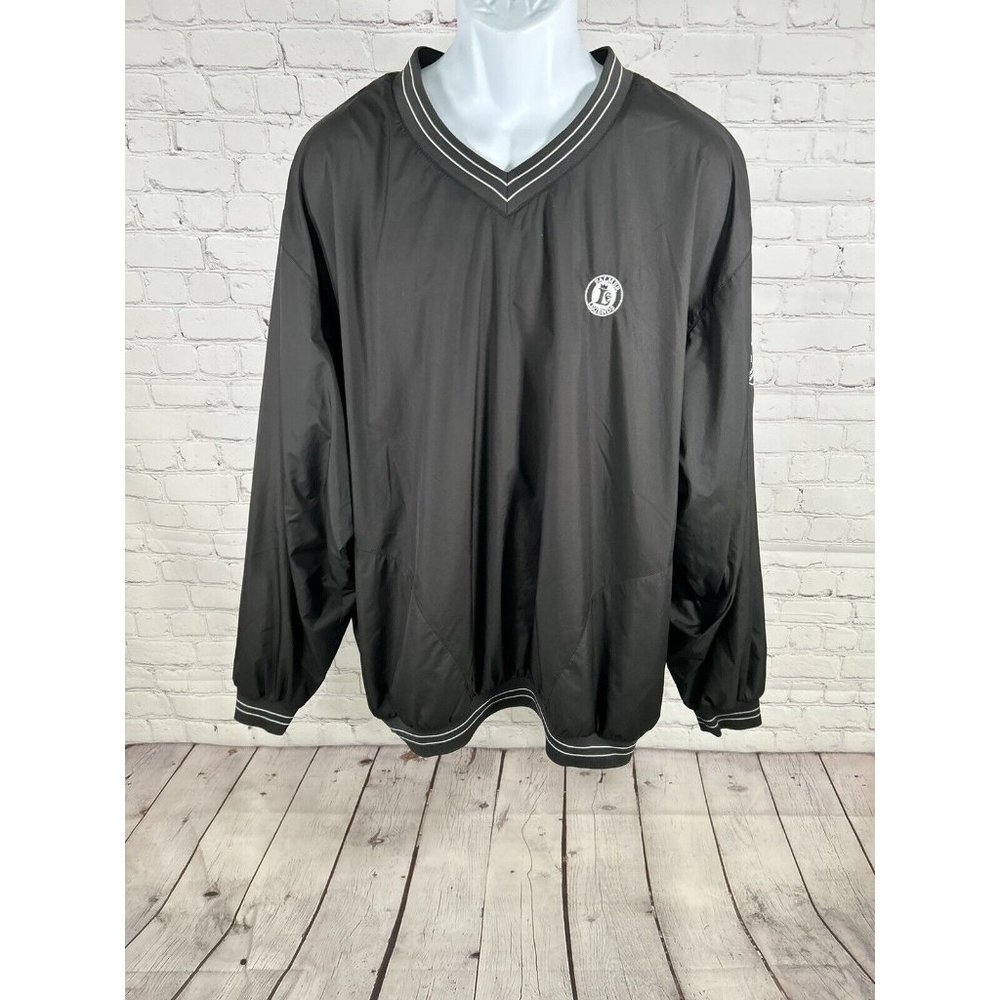 VTG Foot Joy Arnold Palmer Legends Black Embroidered V Neck Golf Men’s Jacket XL